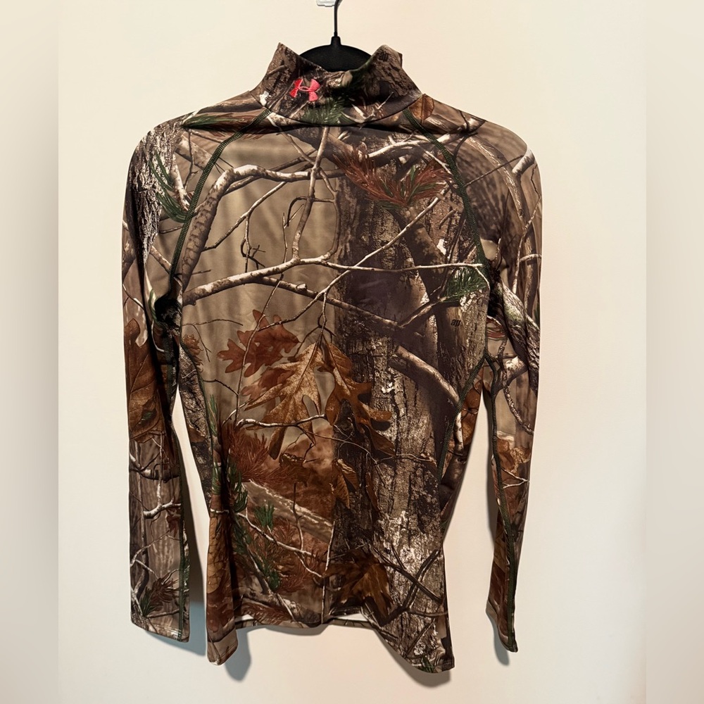 Under Armour Realtree Scent Control Camo fitted shirt with pink Logo